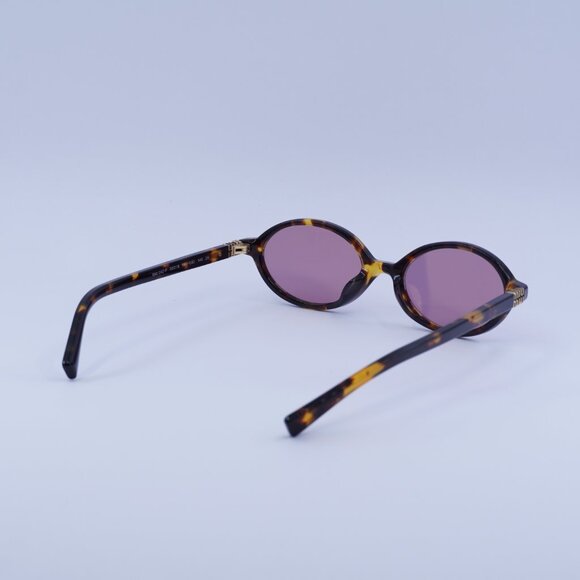 Miu Miu MU04ZSF VAU50D Sunglasses Honey Havana Oval Frame